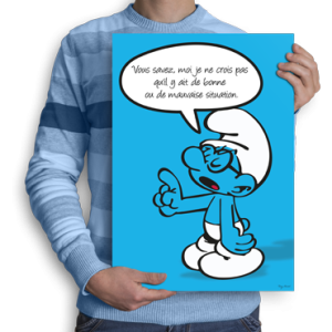 Poster Schtroumpf à lunettes