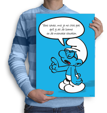 Poster Schtroumpf à lunettes